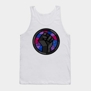 BLM Stained Glass Fist (Bi) Tank Top